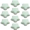 generic Pomelli in ceramica per bambini, 10 pomelli a forma di stella, per cassetti e porte, maniglie per armadio da cucina, cassettiera camera da letto, armadio da bagno (verde)