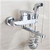 ZPSPZ Rubinetto cucina a parete, pistola a spruzzo, rame cromato,rubinetti per lavelli rubinetto girevole lavabo lavanderia-Chrome B