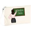 GioCandles Pochette Maestra Personalizzata con Nome, Cotone, 26x17 cm