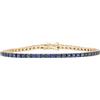Generico Bracciale Uomo Donna Tennis In Argento 925 Rosato Placcato Oro Rosa 18kt Con Zirconi Pietre Blu 3mm Brillanti Tutte le lunghezze 16-17 - 18-19 -20-21cm Rose Gold (18 cm)