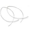 Generico Orecchini Archi in Argento 925 Martellato, Pendenti Minimalisti Grandi, Gioielli Artigianali, Bijoux Stile Essenziale, Regalo per Lei