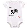 La Ruotante Body neonato in 100% cotone manica corta moto motocross motociclista biker papà regalo nascita tutina (9, 6/12 mesi)