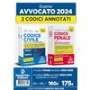 Neldiritto Editore Kit Codice civile annotato + Codice penale annotato per l'esame di avvocato 2024