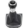 rjpbk Copri pomello del cambio a 5 e 6 velocità, adatto for Volkswagen/VW/Golf MK5 Rabbit Jetta 2004-2009 Golf MK6 2010-2014 pomello del cambio con cuffia(Black Line 5 Speed)
