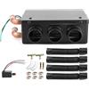 Yuecoom Riscaldatore per auto, 50 W 3 fori portatile a riscaldamento rapido invernale Scaldino antigelo a basso rumore 12V