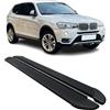 OMAC Sottoporta Laterali Pedane Laterali Schweller compatibile con BMW X3 F25 2010-2017 Alu Nero
