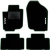 QUEMAR Tappetini Auto compatibili con Rav4 III XA30 2006-2013 / Kit Tappeti Moquette e Gomma su Misura (Set 2 Anteriori + 2 Posteriori) / Ricami e Colori Personalizzati (Bordo Verde, 2 Ricami)
