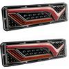 SZYHCASH 2PCS 12V-24V LED Fanale posteriore for camion Luci posteriori Indicatori di direzione Freno Segnale di retromarcia Lampada Rimorchio Camion Bus Camper Caravan RV Trattore