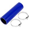 A ABSOPRO 1 Set 38mm/1.5 ID 150mm/5.91 Lunghezza 0 Gradi Nero Blu Tubo in Silicone per Auto con Morsetti Tubo del Refrigerante Universale