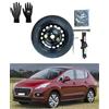 D'ANGELO 1988 Kit Ruotino di Scorta 17 compatibile con Peugeot 3008 (2009-2016) con Cric, Chiave, Guanti e Sacca 125/80R17