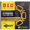 AER MOTO SPARE PARTS KIT TRASMISSIONE DID CATENA CORONA PIGNONE TDM 900 2002-2013