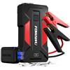 FOWAWU Avviatore Batteria Auto 6000A 24800mAh, Auto/Moto(Motori Fino a 9,5 L Gas o 7,5 L Diesel), Avviatore di Emergenza per con Smart-Clip, Torcia a LED, USB 3,0