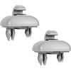 ZFRITP 2 Pezzi Clip per Parasole, Supporto Auto per Parasole, Clip per Parasole Auto, Clip Gancio per Parasole Auto, Compatibile con Audi A1 A3 A4 A5 Q3 Q5 (8E0 857 562) A7 B6 B7 B8 S4 S5 (Grigio)