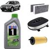OP Kit tagliando 3 filtri + 5L olio Mobil 0W30 per BMW X3 F25 1.8d 2.0d 2010+