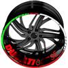YHYFFSS Adesivi per ruote di moto Adesivi Per Cerchioni Riflettenti Per Mozzo Ruota Anteriore Posteriore Per Moto Per D&UCATI Per Monster Per Multistrada Decalcomanie per cerchi(8)