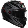 AGV K3 Syth Casco, nero/grigio/rosso, XL (61/62)