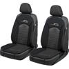 Walser coprisedili auto S-Race 2 pezzi, Premio Molto Buono* coprisedili anteriori in nero, coprisedili universali per auto 2 pezzi, sedili sportivi compatibile con airbag laterale