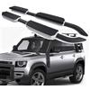 Freedommy Pedane fisse adatte per Land Rover Defender 110 130 4 porte L851 2020-2025 pedane laterali tutte le barre nerf in alluminio nero lucido, nero lucido con staffe