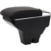 YJYWZH Braccioli Compatibile Citroën C3 2017-2023 Braccioli Bracciolo Doppio Strato Centrale Console Vano con Porta USB Nero