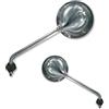 FAR COPPIA SPECCHIETTI RETROVISORI COMPATIBILE CON PIAGGIO LIBERTY RST 125 2010 CROMATO FAR