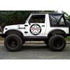 worldcustomchopper 2 ADESIVI STICKERS STELLE SUZUKI 4X4 OFF ROAD FUORISTRADA SAMURAI SANTANA DIAMETRO 50 CM + 2 OMAGGI 4X4 (NERO OPACO)