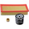 BESTPRICE Set di filtri di ispezione con 1x filtro olio, 1x filtro aria, 1x tappo di scarico olio, COMPATIBILE CON - FIAT PANDA (141_), SEICENTO / 600 (187_)