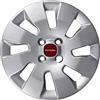Aftermarket SERIE 4 COPRICERCHI BORCHIE COPPE RUOTA 14 PANDA 2012 IN POI LOGO ROSSO NON ORIGINALI