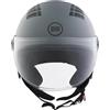BHR Casco Demi-Jet 834 FLOW - Casco Scooter Estivo Omologato ECE 22.06 con 16 Fori di Aerazione - Visiera Antigraffio e Sgancio Micrometrico, Grigio Opaco, L