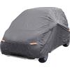 Auto Accessori Lupex - Telo copriauto sagomato impermeabile, resistente alle intemperie, compatibile per Smart 450 e 451, in tessuto Peva 100g e felpato dentro, colore grigio, da esterno e interno
