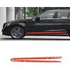 YSLR Adesivi per minigonne laterali 2 pezzi Car Styling Door Side Stripes Gonna adesivi decalcomania, per Mercedes Benz Classe C 2019 Estate W205 C63 AMG