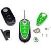 Generico 1 Guscio Cover Telecomando Chiave Completa di Lama Compatibile per ALFA ROMEO Giulietta Mito Quadrifoglio Verde Gommino 3 Tasti Nuovo con Logo in Omaggio