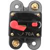 SEWOART Interruttore Automatico 70a con Reset Manuale in Lega Nero per Auto e Barche Protegge Impianto Elettrico Resistente e Compatto
