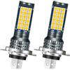 Ruiandsion - Faro LED H7 1:1, dimensioni ridotte, 10-30 V, senza polarità, chip LED 3030, 1800 lm, colore giallo, richiede Plug and Play, luce anti-nebbia H7, per luci diurne o luce anti-nebbia