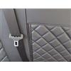 Texmar - Set di coprisedili per Peugeot Boxer, Citroen Jumper/Relay, Fiat Ducato 2002-2006, modelli con guida a destra, in similpelle, 2 +1 (1 sedile singolo, 1 sedile doppio), colore: nero