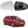 TUTTO PER QUATTRO, Vetro Specchietto Retrovisore Per Audi A3 (8V) 2012-2020, Termico (Sinistro)