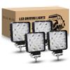 RIGIDON 4 Pcs Faro da lavoro led, 4 Pollici 48W Bianco Ambra Spot Luci di Lavoro a Led, fari di profondità 12V 24V per Auto Fuoristrada Trattore Moto Camion SUV ATV 4x4 lampada, Faretti Fendinebbia
