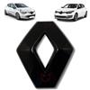 mabi automotive parts Griglia anteriore paraurti nero/argento diamante distintivo per Clio IV/Captur/Megane III 628909470R (nero)