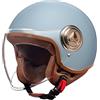 GAORUTOCasco integrale Brain - Casco DOT/ECE per moto retrò, Cruiser, Chopper, Scooter, Crash, Jet semiguscio Uomo Donna F,54~61CM