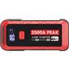 ciciglow Avviatore Batteria Auto, 2500A 25800MAh Booster Avviamento Auto, Portatile Avviatore Emergenza per Auto, Carica Rapida USB e Display LCD Jump Starter Booster Power Bank