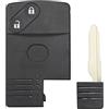 lishitool Custodia per chiave telecomando auto per Maz*DA 5 6 CX-7 CX-9 RX8 Miata MX5 2/3/4 pulsanti guscio di carta non tagliato MAZ24 Blade Fob custodia vuota (3+1 pulsanti)
