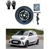 D'ANGELO 1988 Kit Ruotino di Scorta 16 compatibile con Smart Forfour II/Brabus con Cric, Chiave, Guanti e Sacca