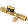 Akozon Installatore del Nucleo della Valvola CA, Rimozione Nucleo Valvola AC 1/4 5/16 SAE Strumenti di Riparazione della Linea di Aria Condizionata Universali in Ottone + ABS per R22 R134 R410 R32