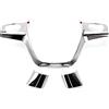 YFCTLM Rivestimento del Rivestimento del Volante ABS Chrome Trial Trim Cover Sticker Custodia per Ford Focus 3 MK3 2012-2014 / KUGA 2013-2015 Accessori Auto (Color Name : Chrome 3pcs)