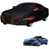 generico Telo copriauto esterni Compatibile con Maserati Gran Cabrio 2010-2020,antivento,antipioggia,antineve,antisole impermeabile,protezione per tutte le stagioni (black orange)