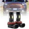 NSLUMO COPPIA LAMPADE FENDINEBBIA H8 LED CANBUS per Fiat 500L typ351 2012-2022 NO ERROR 2x Xenon Bianco H8 H11 LED Lampadina Fendinebbia Luce di guida
