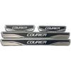 Mabi Automotive Parts Per Ford Focus, Fusion, Kuga, Fiesta, Courier, Connect, C-Max Chrome & Carbon Battitacco Antigraffio in acciaio inox (Courier)