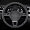 QIANRUIA Coprivolante Auto in Pelle per Mercedes Benz Sprinter 2019-2023, Traspirante e Antiscivolo Copri Volante Accessori Auto Interno Regali per Donna e Uomo,Black-Line