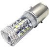 Ruiandsion BA20S lampadina a LED bianco 10-80V Super Bright 2525 16SMD chip LED lampadina per moto faro anteriore (confezione da 1)