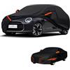 generico Telo copriauto esterni Compatibile con MINI R53 Cooper S/Cooper 2000-2006,antivento,antipioggia,antineve,antisole impermeabile,protezione per tutte le stagioni (black orange)