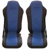 TEXMAR Set di 2 coprisedili per camion, progettati per Mercedes Benz Actros Giga Space MP4 dopo il 2015, colore: nero e blu